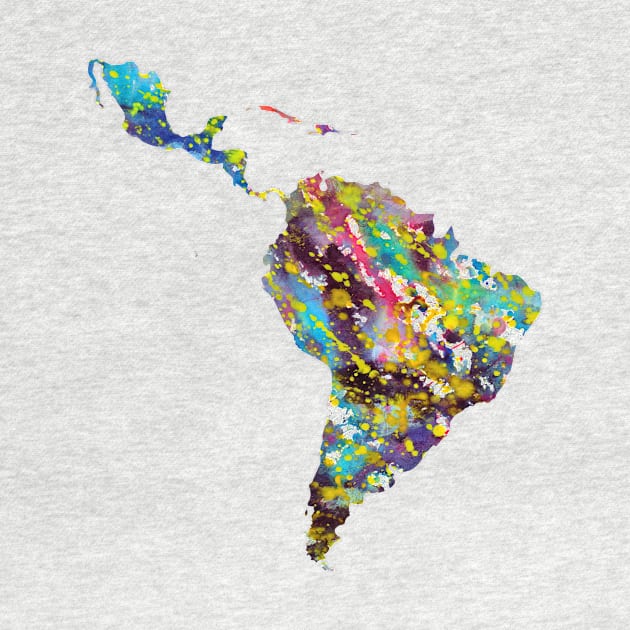 Latin America map by erzebeth